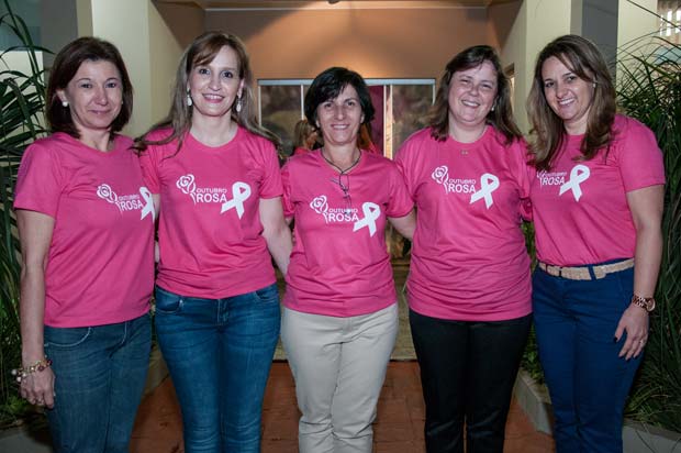 Silmara, Tatiana, Maria, Silvana e Cássia: diretoria da AAPCI agradece o apoio de todos na corrida (Foto: Divulgação AAPCI)