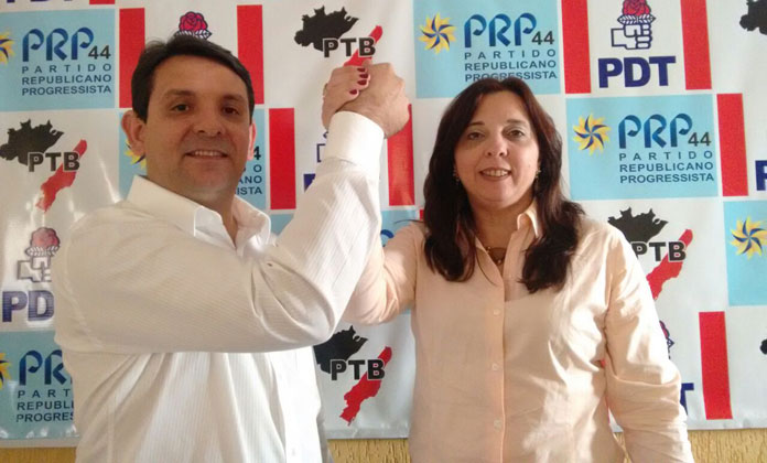 Dupla representa os partidos PDT, PTB e PRP, da coligação "Iracemápolis, uma cidade de todos" (Foto: Divulgação)