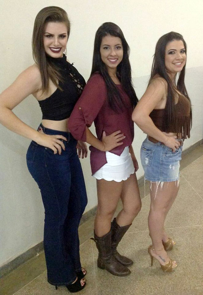 Caroline Marchesin (Rainha), Vanessa Lima Durães (1ª Princesa) e Lorena Roberta da Silva (2ª Princesa) (Foto: Divulgação)