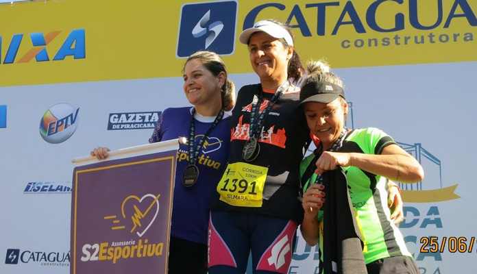 Silmara Bosque foi campeã nos 10 km na categoria 40 / 45 (Foto: Divulgação)