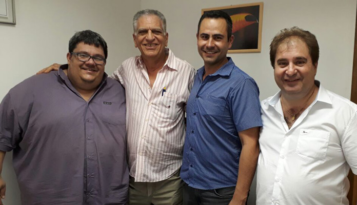 Chicão Rossetti, Gabriel Chama, Messias Humberto de Oliveira e Claudinho Cosenza (Foto: Assessoria de Imprensa da CMI)