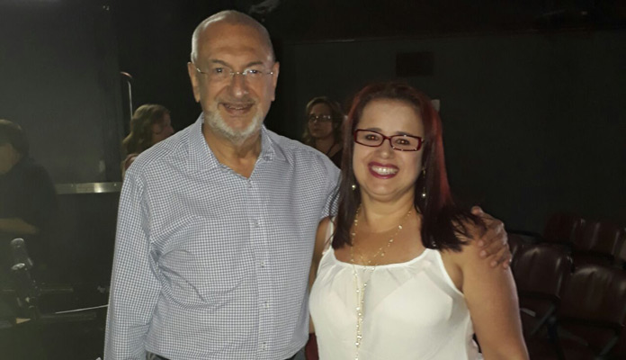 Secretário estadual de Educação, José Renato Nalini e a vereadora Silvia Pires (Foto: Assessoria de Imprensa da CMI)