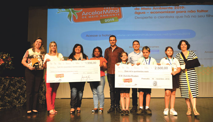 Escola venceu o concurso na categoria Cientista Mirim I (Foto: Comunicação Social da ArcelorMittal)