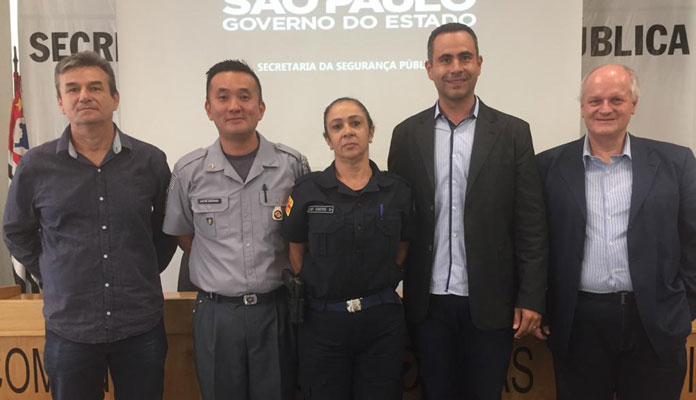 Vice-prefeito e comando da GCM estiveram na Secretaria de Segurança Pública (Foto: Divulgação)